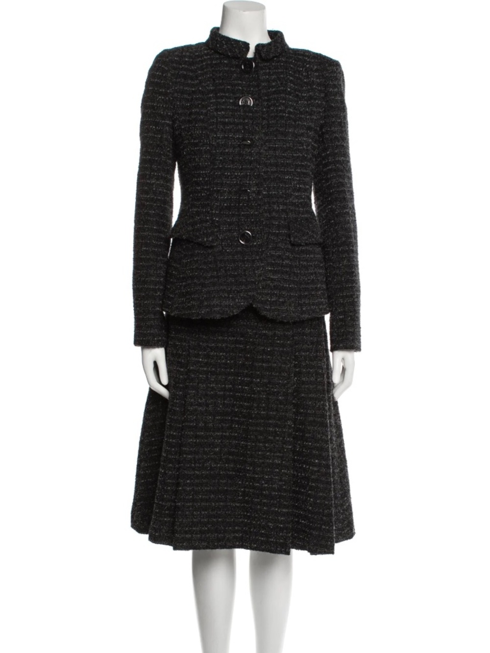 Burberry Black Tweed Women's Jacket and Skirt set 6 M S
